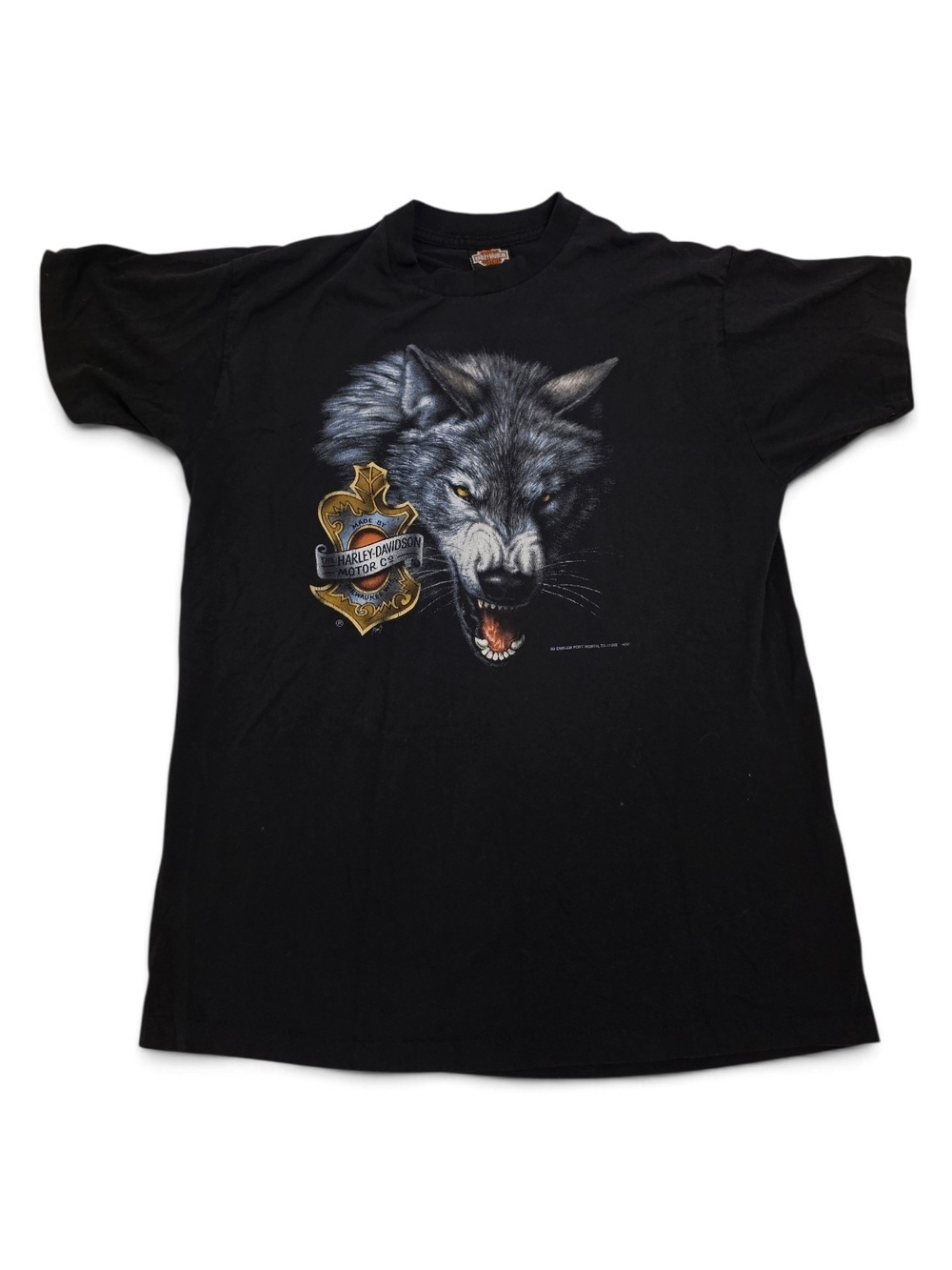 Harley-Davidson 3D Emblem "Survivors" Wolf T-shirt